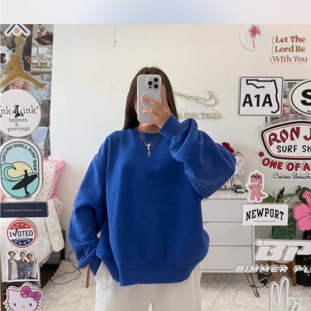 Aritzia TNA crewneck sweatshirt blue